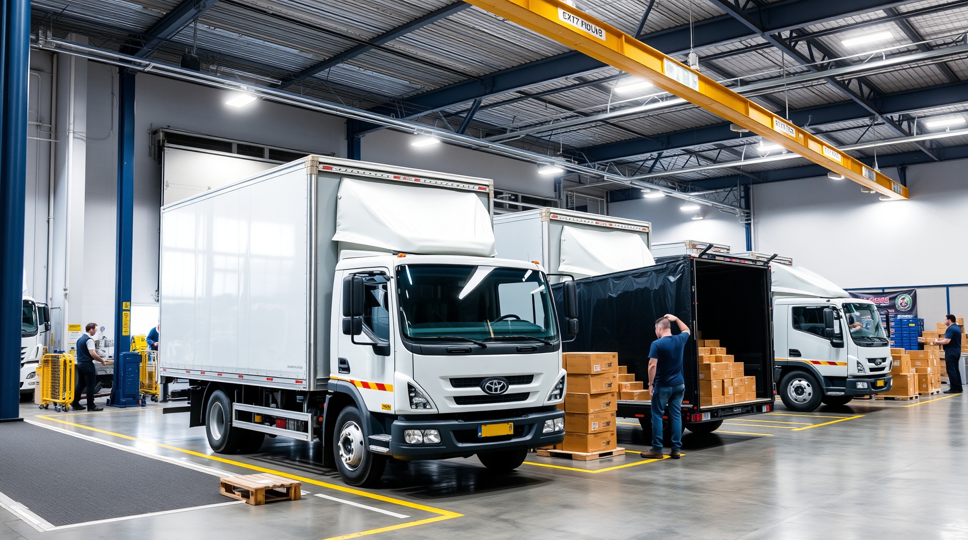 eCommerce courier fulfilment centre in South Africa with parcels stacked and ready for same-day dispatch