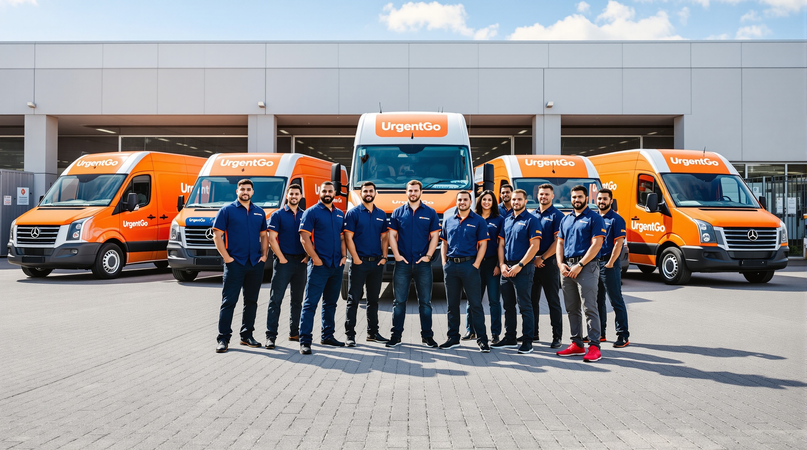 UrgentGo courier fleet and team